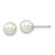 Majestic Sterling Silver Rhodium-plated 6-7mm White Imitation Shell Pearl Stud Earrings QMJE6W