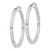 Sterling Silver Rhodium-plated 3x45mm Square Tube Hoop Earrings QE4515