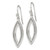 Sterling Silver Polished Enamel Glitter Fabric Marquise Dangle Earrings QE13290