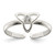 Sterling Silver CZ Polished Trinity Toe Ring QR2656