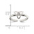 Sterling Silver CZ Polished Trinity Toe Ring QR2656