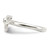 Sterling Silver CZ Polished Trinity Toe Ring QR2656