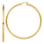 Sterling Silver Gold-Tone Polished 3x70mm Hoop Earrings QE13170