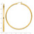 Sterling Silver Gold-Tone Polished 3x70mm Hoop Earrings QE13170