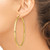 Sterling Silver Gold-Tone Polished 3x70mm Hoop Earrings QE13170