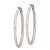 Sterling Silver Rhod-plated 3.25x50mm Omega Back Hoop Earrings QE8222