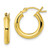 Sterling Silver Gold-Tone Polished 3x16mm Hoop Earrings QE13168