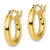 Sterling Silver Gold-Tone Polished 3x16mm Hoop Earrings QE13168