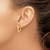 Sterling Silver Gold-Tone Polished 3x16mm Hoop Earrings QE13168