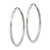 Sterling Silver D/C 2.5x35mm Endless Hoop Earrings QE4658