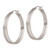 Sterling Silver Rhodium Plated Textured Fancy Hoop Earrings QE8404