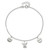 Sterling Silver Faith, Believe and Angel Dangles 9in Plus 1in Ext. Anklet QG4736-9