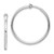 Sterling Silver RH-plated 2x28mm Non-Pierced Round Hoop Earrings QE8549
