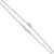 Sterling Silver 2-Strand Beaded CZ 9in Plus 1in Ext. Anklet QG4739-9