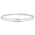 Sterling Silver 2-Strand Beaded CZ 9in Plus 1in Ext. Anklet QG4739-9