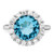 Sterling Silver Rhodium-plated Blue & Clear CZ Ring QR2244-6