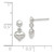 Sterling Silver Dangle Heart Post Earrings QE8728