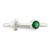 Sterling Silver Green Glass Bead 4-Leaf Clover Adjustable Ring QR6330