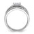 Sterling Silver Rhodium-plated Round CZ Center Wedding Ring Set QR4224-6
