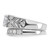 Sterling Silver Rhodium-plated Round CZ Center Wedding Ring Set QR4224-6