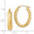 Sterling Silver Gold-plated Textured 5mm Oval Hoop Earrings QE8428