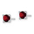 Sterling Silver Rhodium-plated Round 5mm Garnet Post Earrings QE15116GA