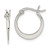 Sterling Silver Polished Tapered Round Hoop Earrings QE3735
