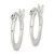 Sterling Silver Polished Tapered Round Hoop Earrings QE3735