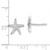 Brilliant Embers Sterling Silver Rhodium-plated 336 Stone Micro Pav CZ Starfish Post Earrings QMP1464