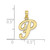 10K Polished P Script Initial Charm 10K6422P