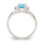 Sterling Silver Light Blue & White CZ Ring QR4412-6