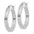 10k White Gold 3mm Polished Square Tube Hoop Earrings 10T990