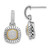 Shey Couture Sterling Silver with 14K Accent Diamond Dangle Post Earrings QTC1176