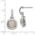 Shey Couture Sterling Silver with 14K Accent Diamond Dangle Post Earrings QTC1176