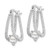 Sterling Silver Rhodium-plated Heart CZ In/Out Double Hoop Earrings QE14911