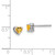 Sterling Silver Rhod-plated Citrine Heart Post Earrings QE14916NOV