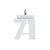 Sterling Silver/Rhodium-plated Polished Number 71 Charm QPL71
