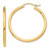 10K Polished 2mm Lightweight Tube Hoop Earrings 10T914L