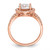 Sterling Silver Rose-tone 8mm Center CZ Halo Ring QR6977-7