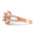 Sterling Silver Rose-tone 8mm Center CZ Halo Ring QR6977-7