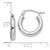 10K White Gold Polished 3mm Tube Hoop Earrings 10T851