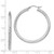 Sterling Silver Rhodium-plated D/C 3x40mm Hoop Earrings QE8090