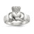 Sterling Silver Polished CZ Claddagh Ring QR6602-8