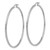 Sterling Silver Rhodium-plated Diamond-cut 2x60mm Square Tube Hoop Earrings QE8118