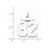 Sterling/Silver Rhodium-plated Polished Number 82 Charm QMS82