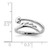 Sterling Silver Rhodium-plated Heart w/Wing Toe Ring QR6045