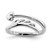 Sterling Silver Rhodium-plated Heart w/Wing Toe Ring QR6045
