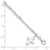 Sterling Silver 10 in Solid Polished Cross on Fancy Link Anklet QG1188-10