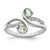 SS Rhod-plated .6t.w. Green Quartz & White Topaz Swirl Ring QR7413AG-6
