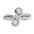 SS Rhod-plated .6t.w. Green Quartz & White Topaz Swirl Ring QR7413AG-6